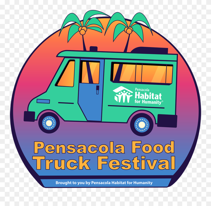 Pensacola Food Truck Festival Logo 2020 Small - Food Truck Clipart
