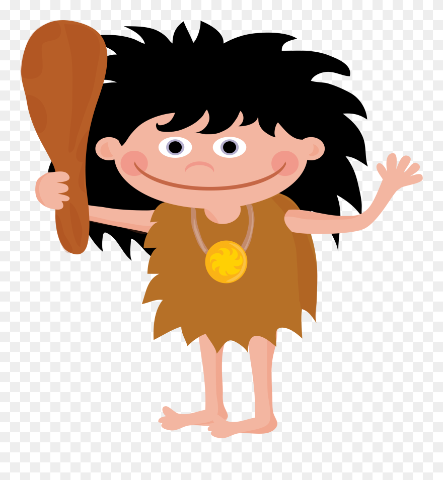 Caveman Clipart Neolithic Person - Personajes De La Prehistoria - Png Download