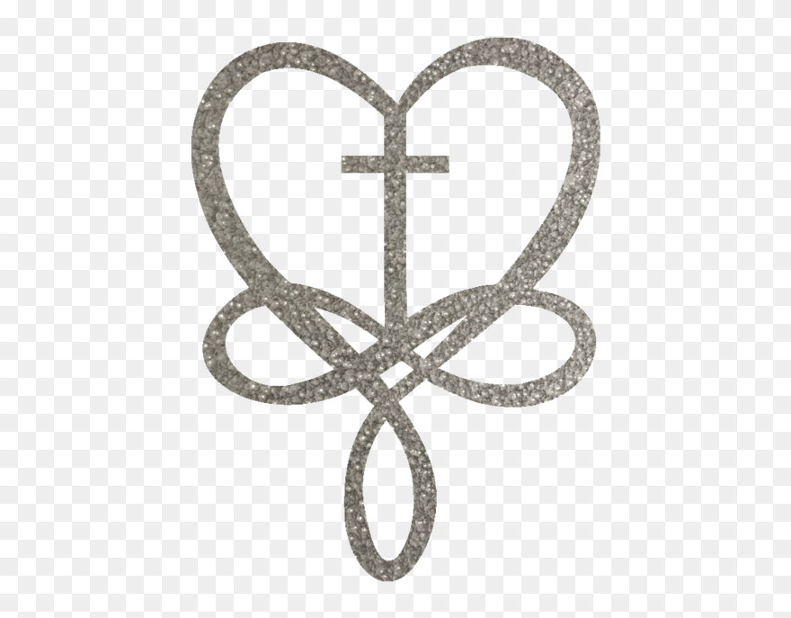 Heart Infinity Metal Wall Art - Cross With Heart Svg Clipart