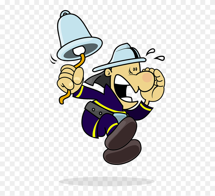 Ding Ding Bell - Fireman Clipart - Png Download