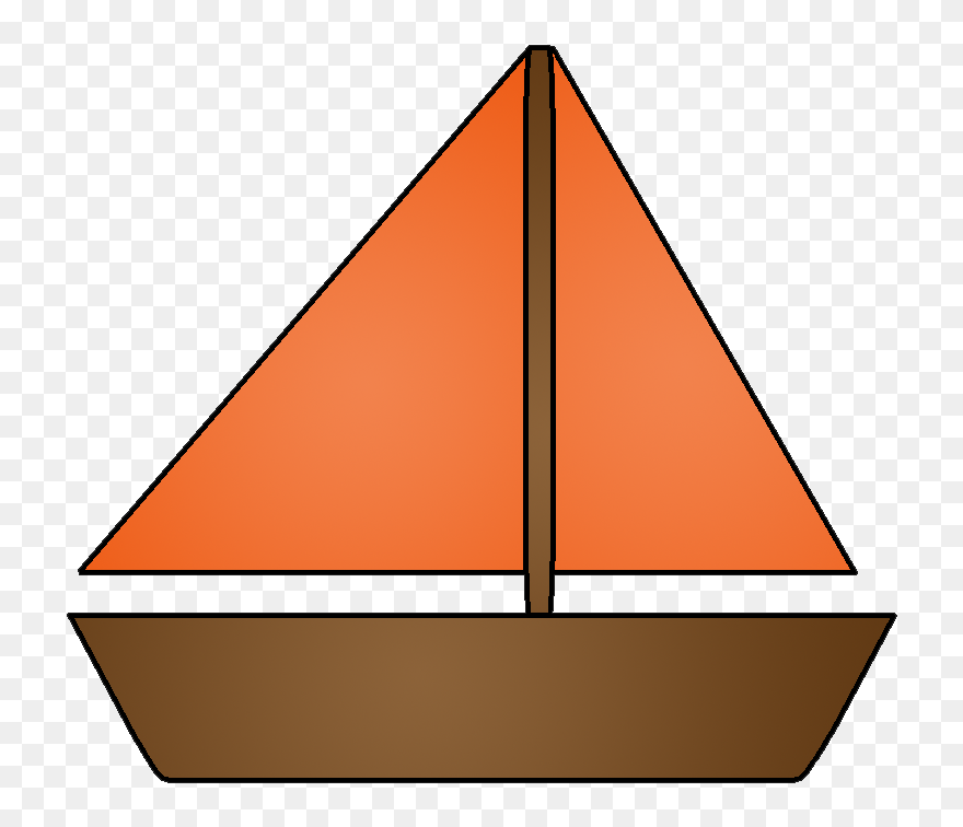 Sailboat Clipart Bangka - Sailboat Clipart Triangle - Png Download