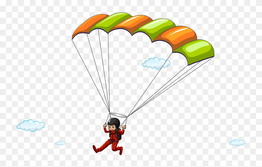 Png Parachute Illustration - Cartoon Parachute Png Clipart