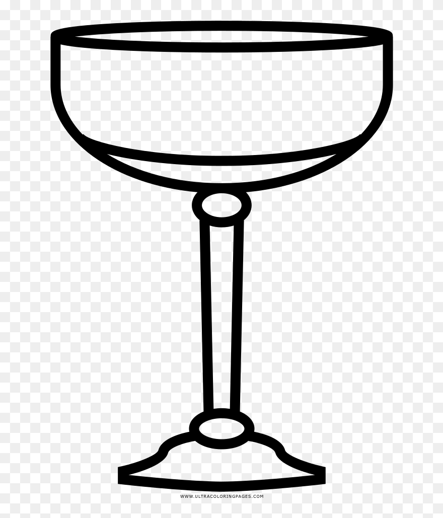 Margarita Glass Coloring Page - Magarita Glasses Colorong Page Clipart