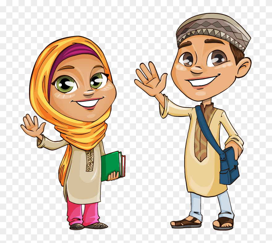 Transparent Kids Vector Png - Muslim Clipart Png