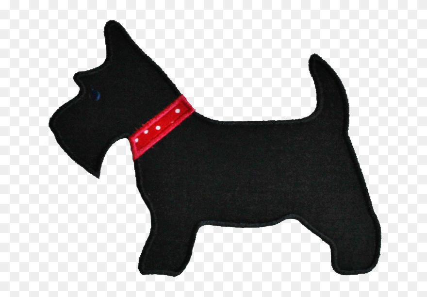 Scottish Terrier Appliqu Machine Embroidery Dog Breed - Simple Scottie Dog Silhouette Clipart
