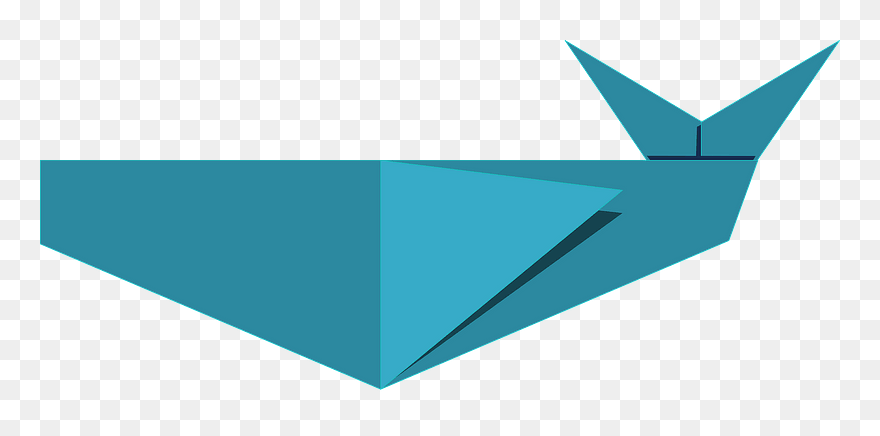 Whale Origami Clipart - Paper - Png Download