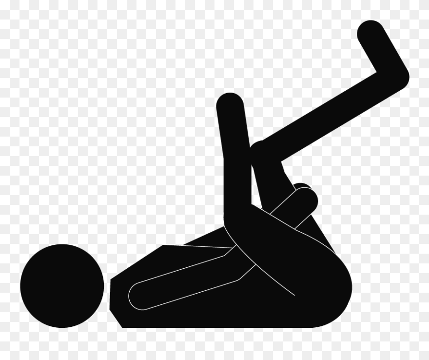 Buttocks Spread, Legs Crossed Above Waist Clipart