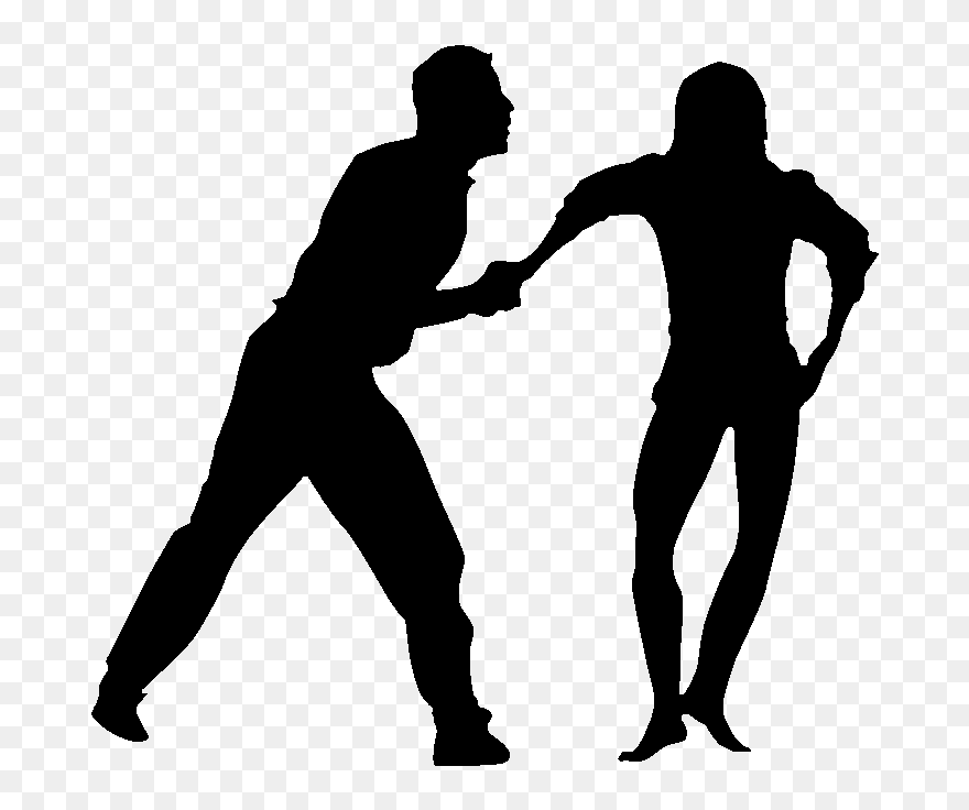 Dance Violence Person Clip Art - Dancing Couple Silhouette - Png Download