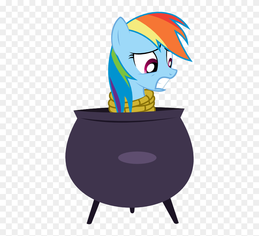 Cauldron Vector Transparent - Mlp Rainbow Dash Bondage Clipart