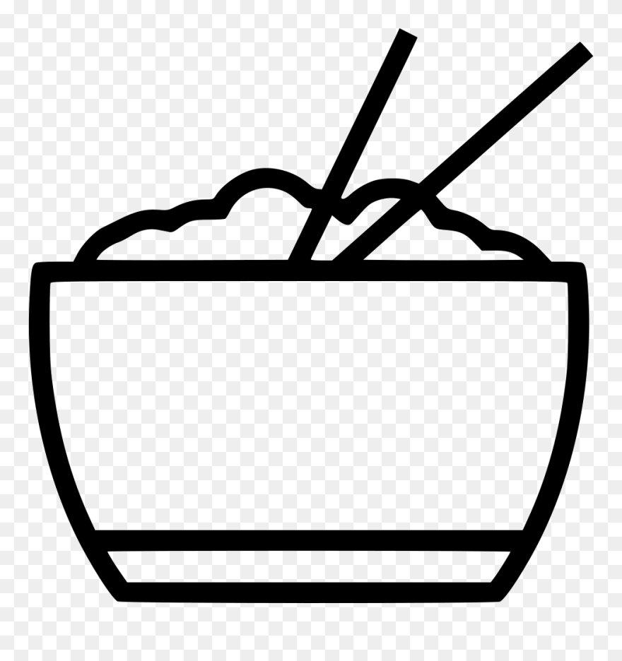Food Bowl Black And White Clipart