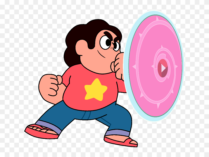 Steven Universe With His Weapon - Steven Universe Cartoon Network Characters Clipart