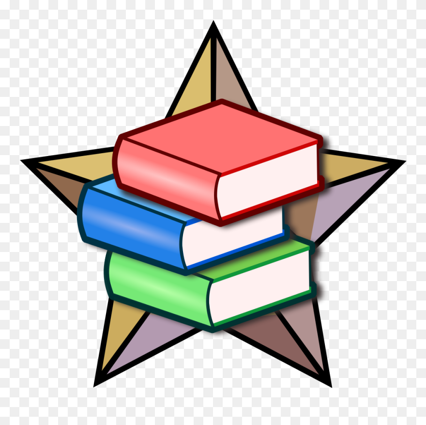 Featured Article Books And Star - Library Management System Logo Clipart