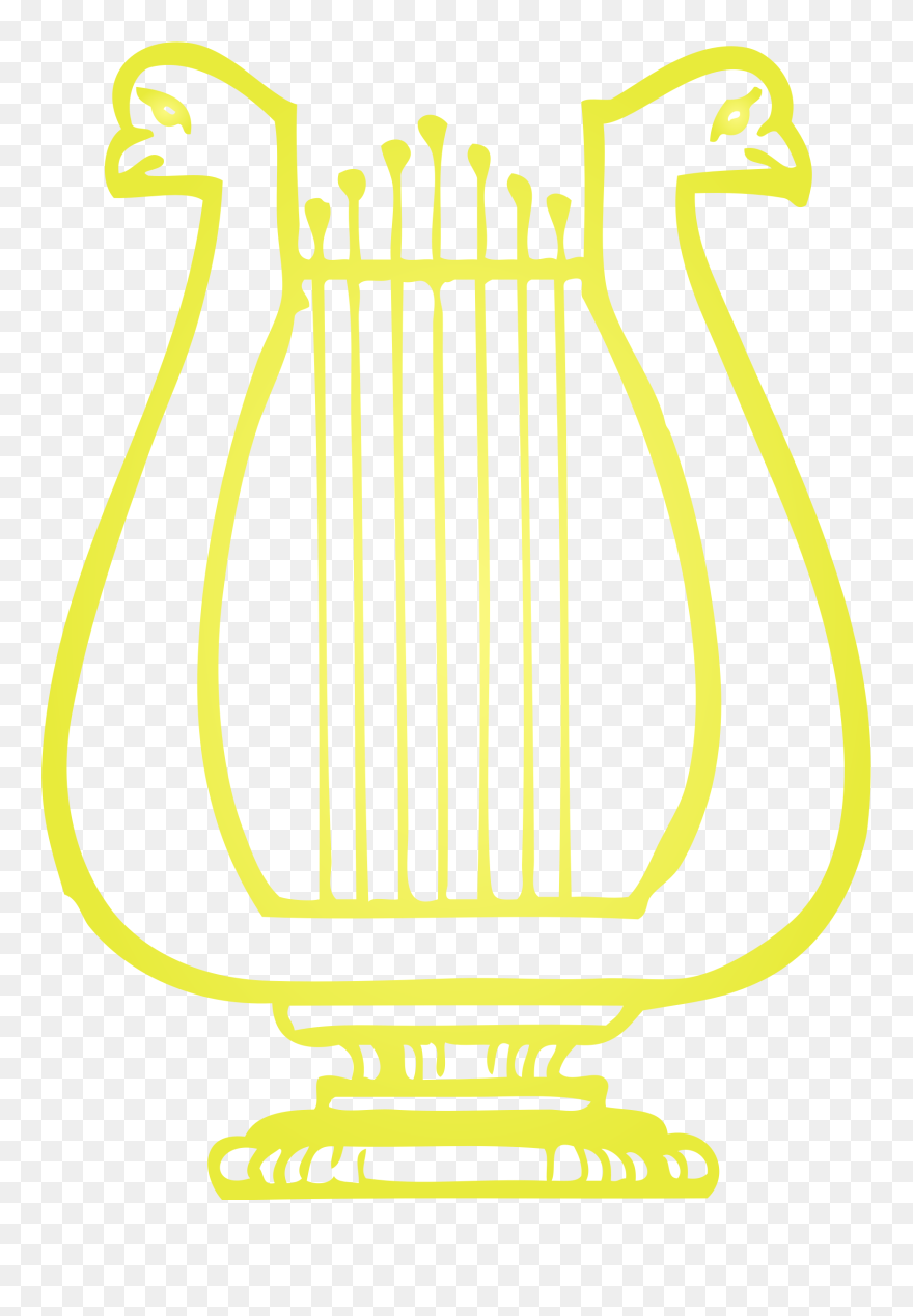 Golden Lyre Clip Arts - Png Download