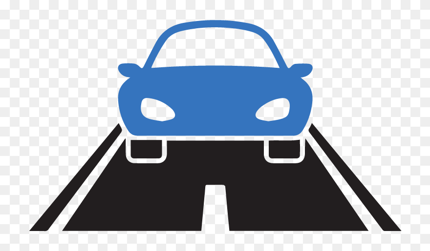 Car On Road Clipart - Png Download