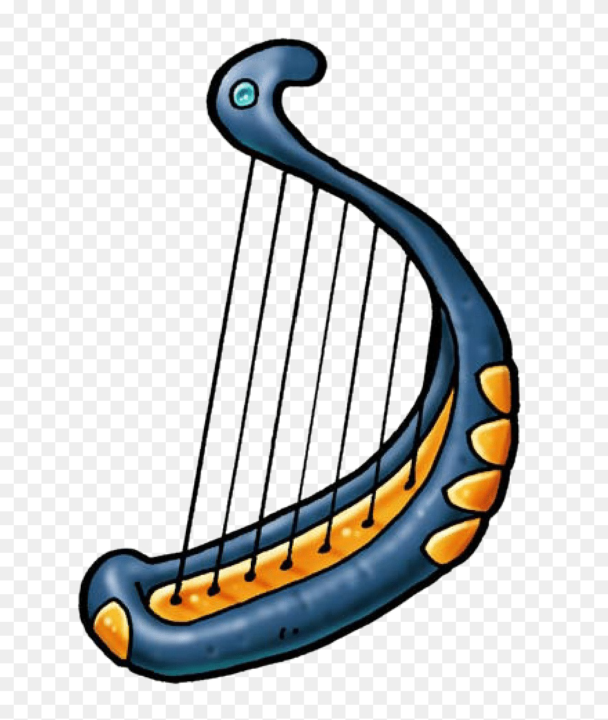 Harp Clipart Bible - Musical Instrument - Png Download