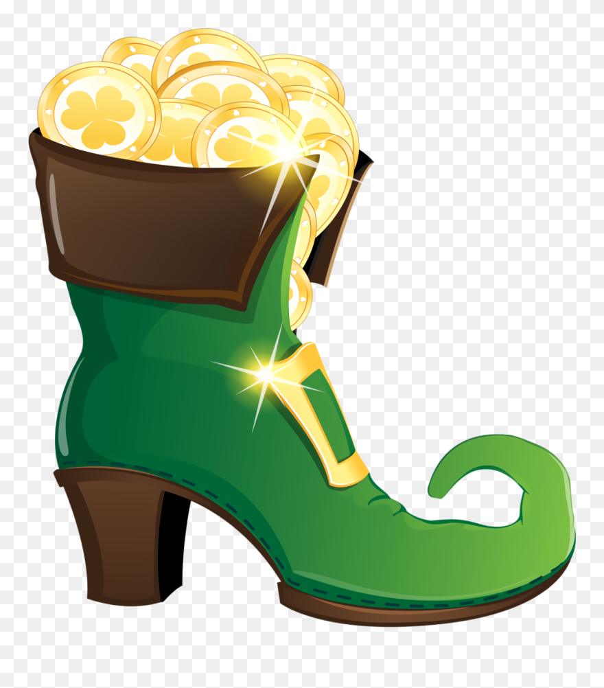 Pot Of Gold Download Png Pic - St Patrick Leprechaun Shoes Clipart