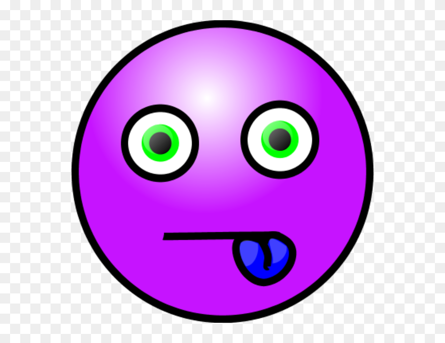 Tongue In Cheek Emoticon - Red Worried Face Clipart