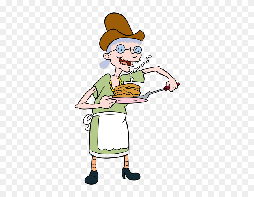 Transparent Grandma And Grandpa Clipart - Hey Arnold Grandma Png