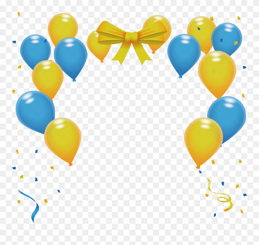 Transparent Yellow Balloons Png - Yellow And Blue Balloons Clipart
