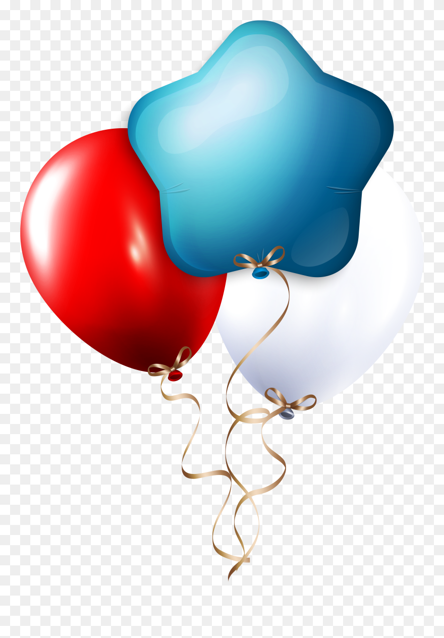 Transparent Balloons Clipart - Red And Blue Balloon Png