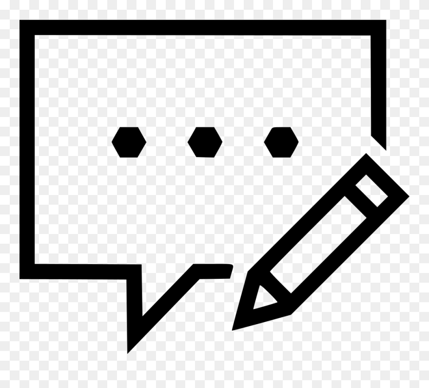 Message Edit Write Writing Bubble Pen Pencil Conversation - Anti Her2 Targeted Micelle Clipart