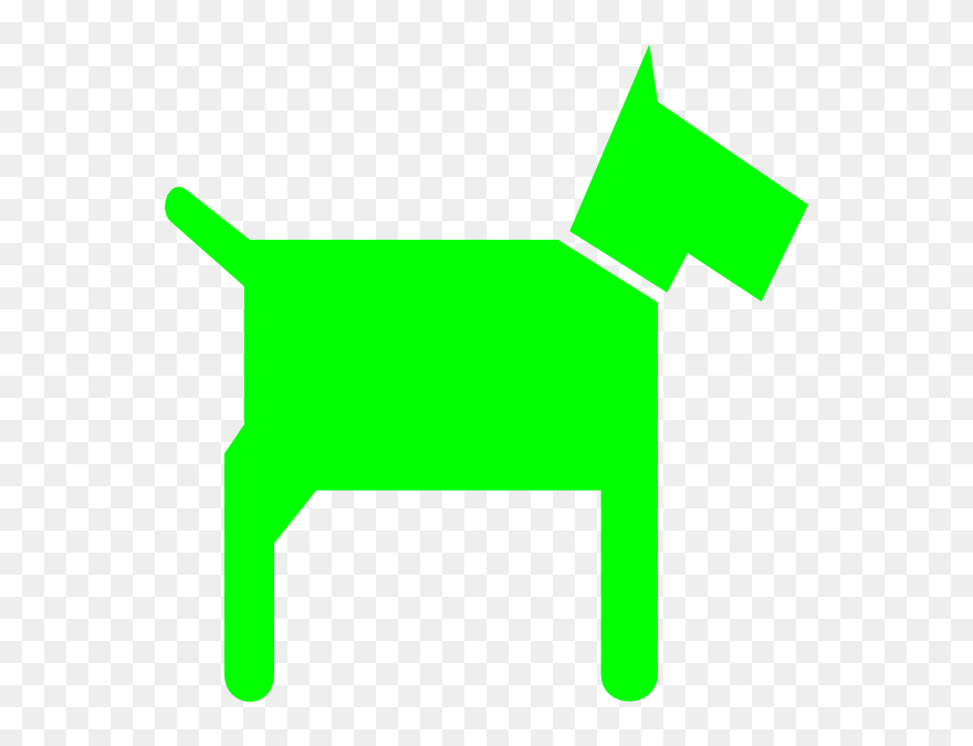 Green Dog Clip Art At Clker - Png Download