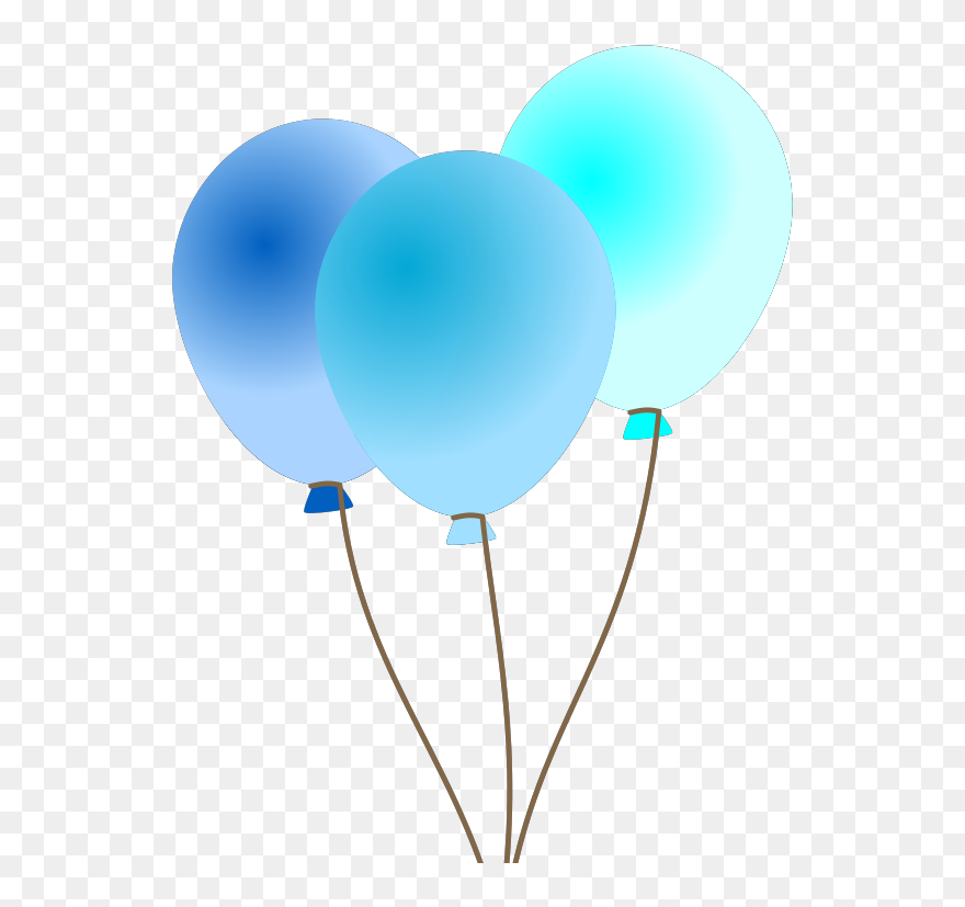 Emmas Blue Balloons Svg Clip Arts - Balloon - Png Download