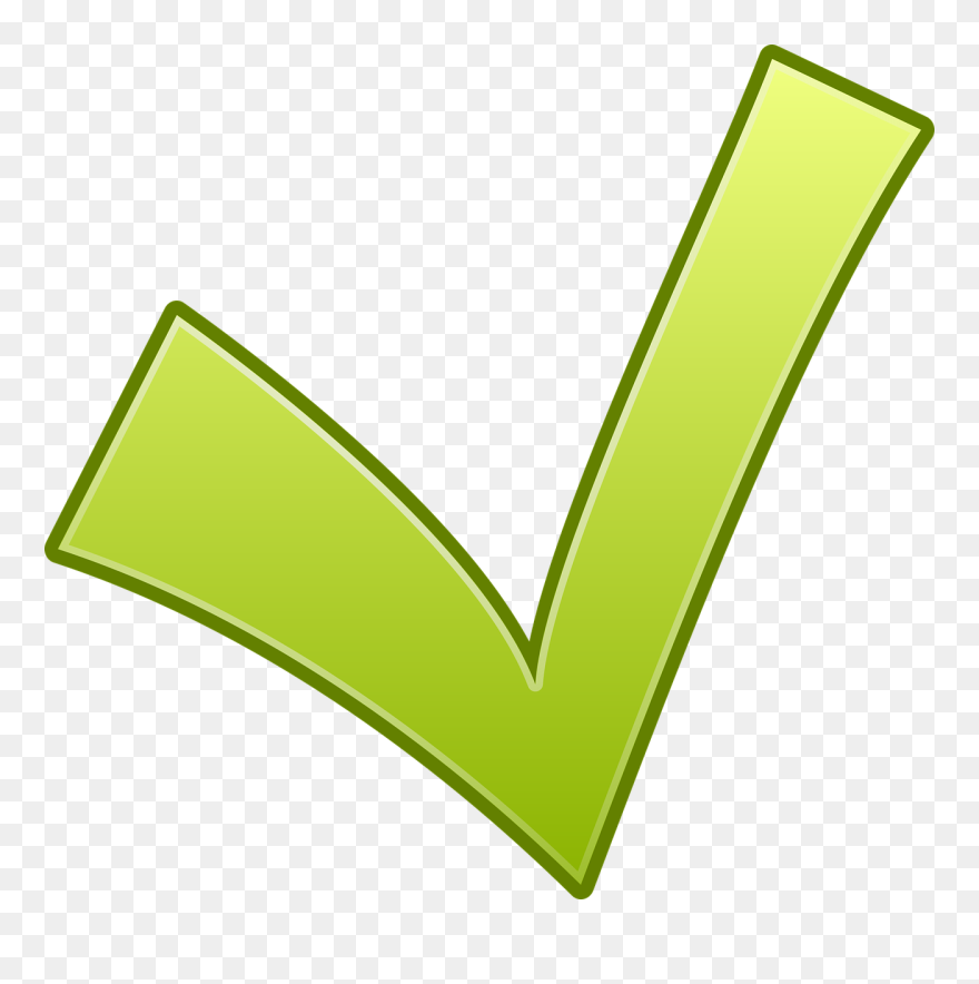 Transparent Green Check Mark Png - Ok Clip Art