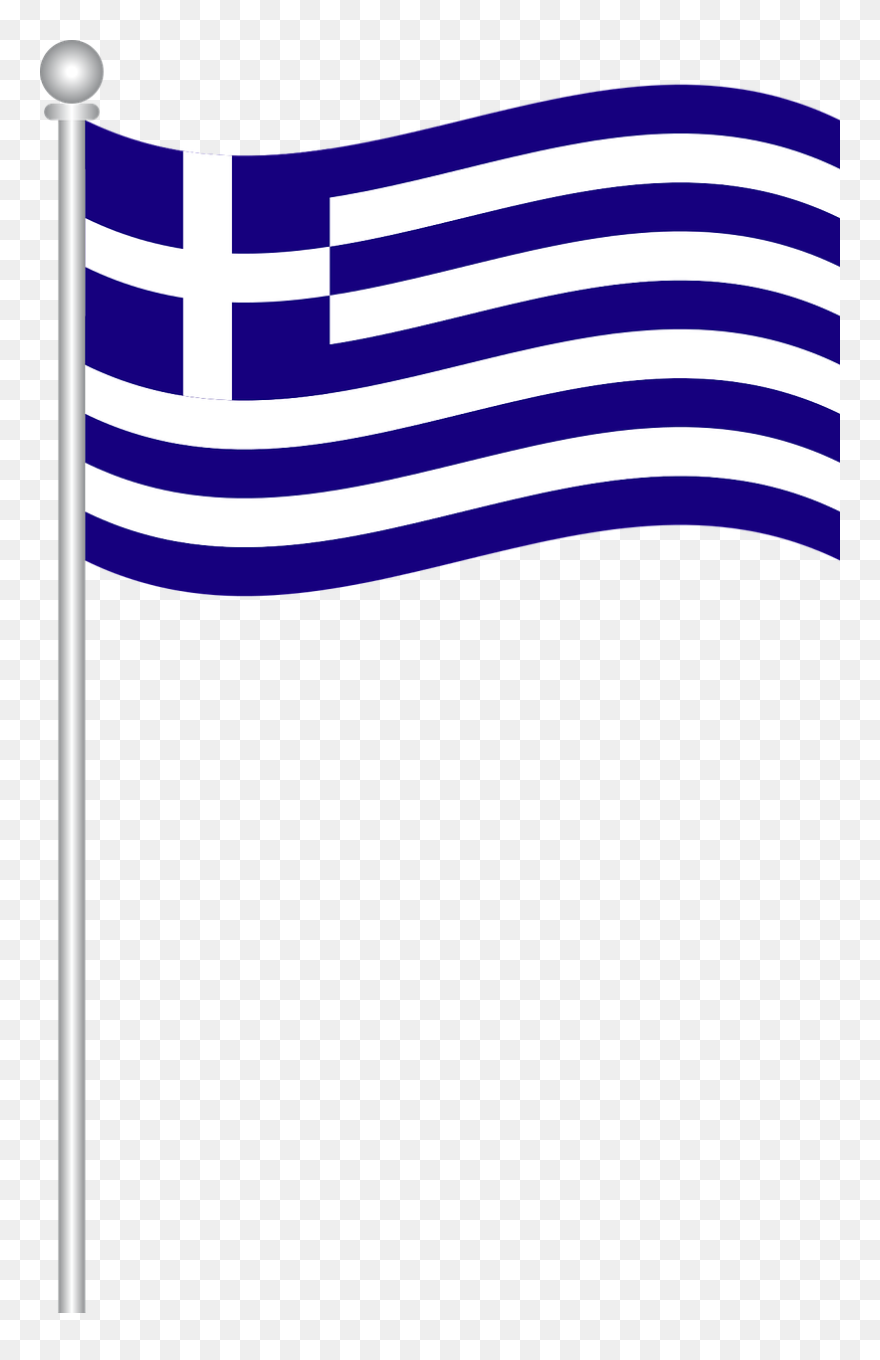 Flag Of Greece Flag Greece Free Photo - Greek Flag Transparent Background Clipart