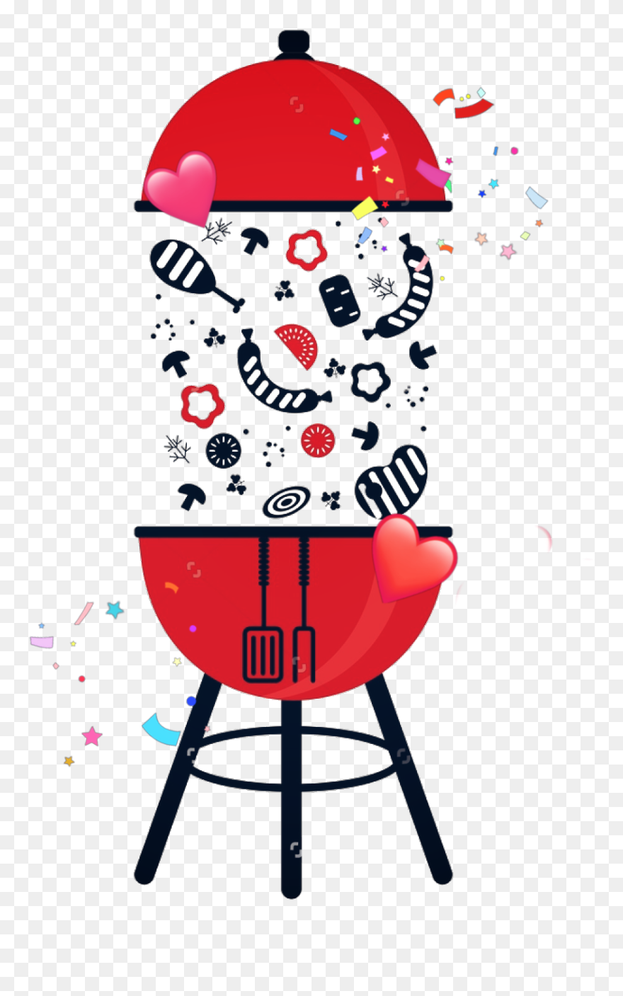 #bbq #celebration #challenge #cute #kawaii #heart #love - Desenho De Churrasco Para Convite Clipart