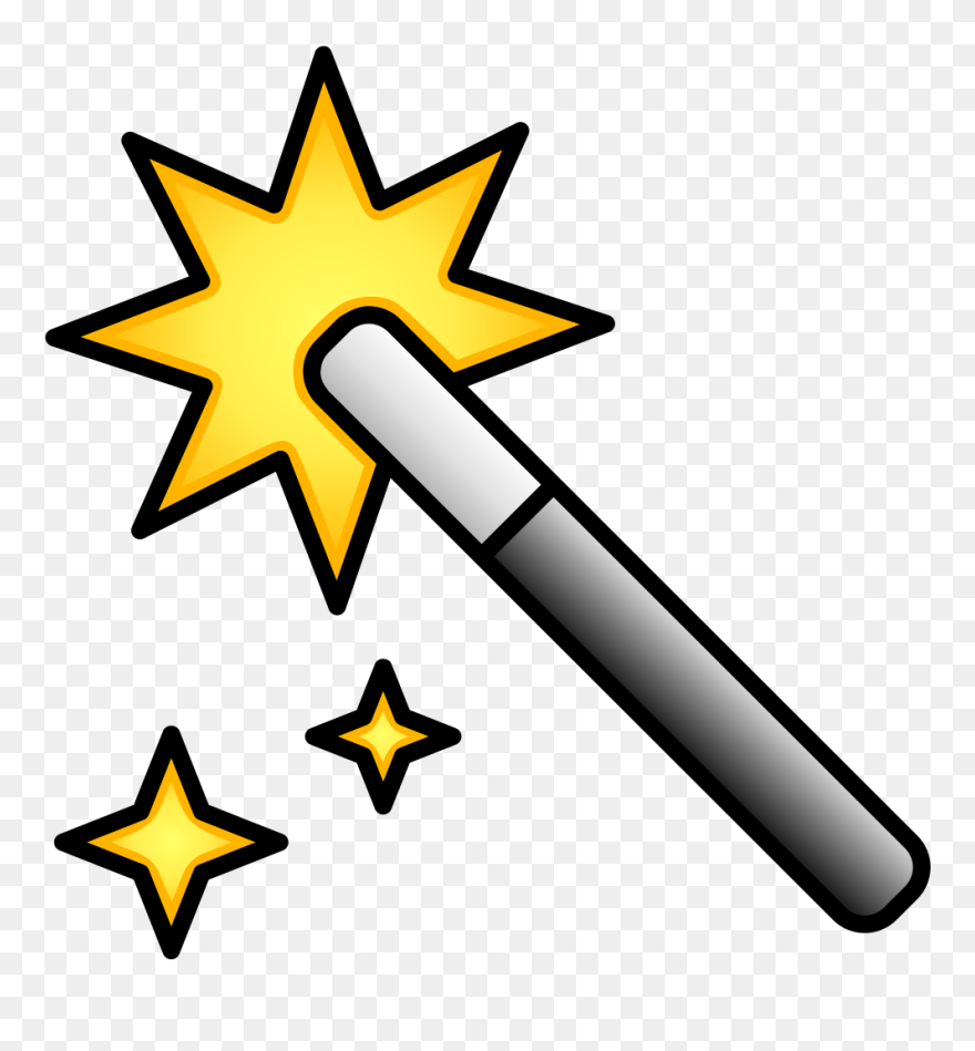 Magic Clipart Svg - Magic Wand Drawing Easy - Png Download