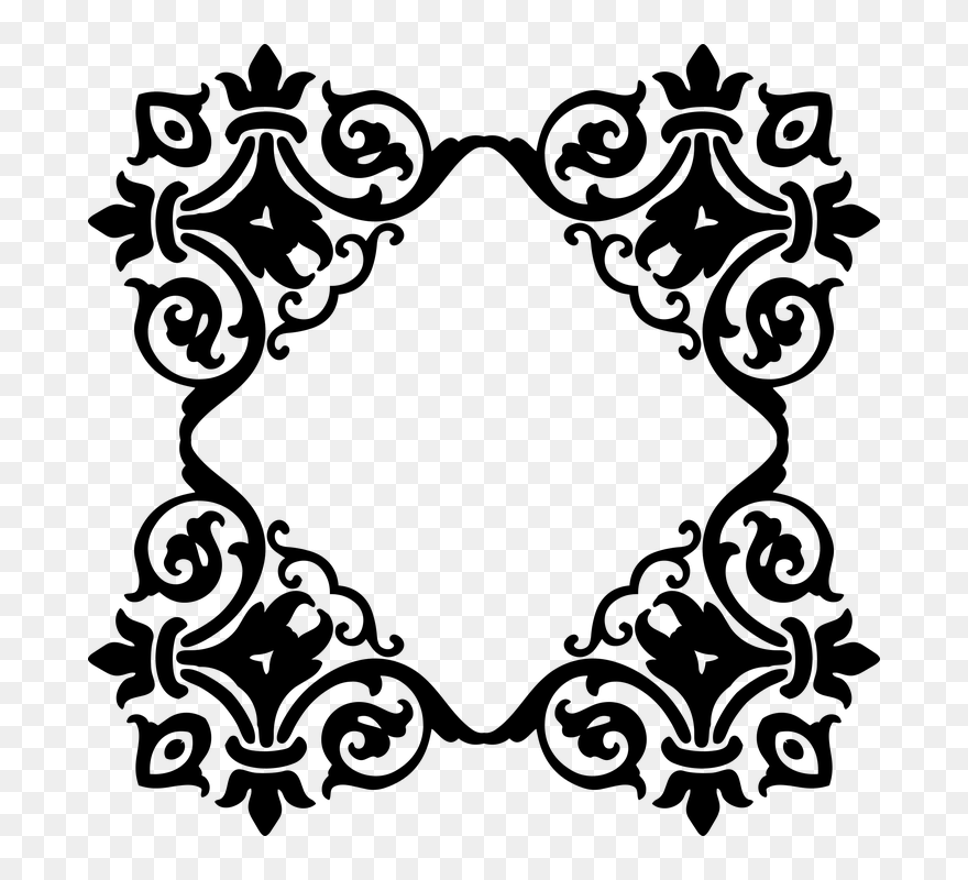 Accent Vector Border - Damask Png Clipart