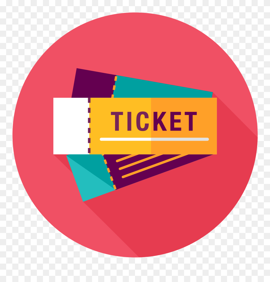 Drawing Raffle Reverse - Flat Ticket Icon Clipart