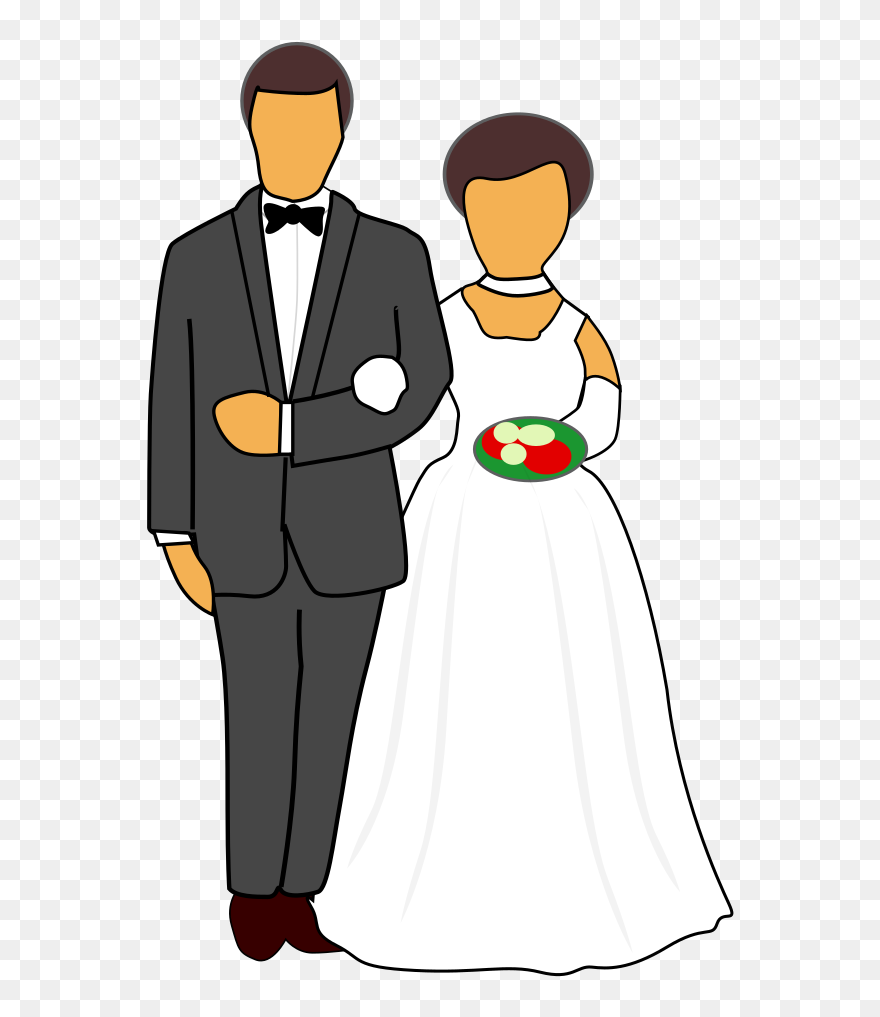 Bride And Groom Clipart - Png Download