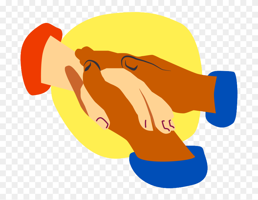 Holding Hands Illustration Clipart