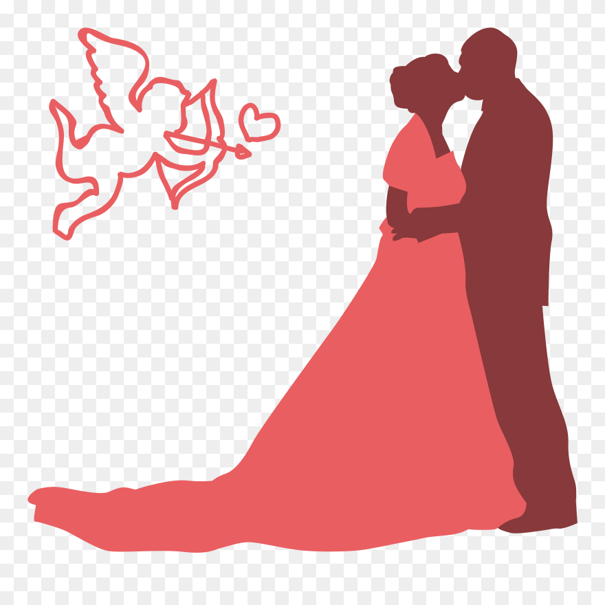Silhouette Clip Art People - Romance - Png Download