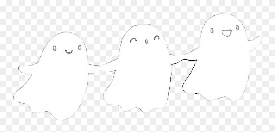 #halloween #ghost #ghosts #cute #kawaii #three #holdinghands - Ghosts Gif Clipart