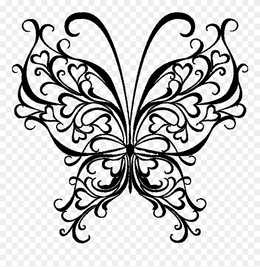 Tattoo Ideas Tribal Butterfly Clipart