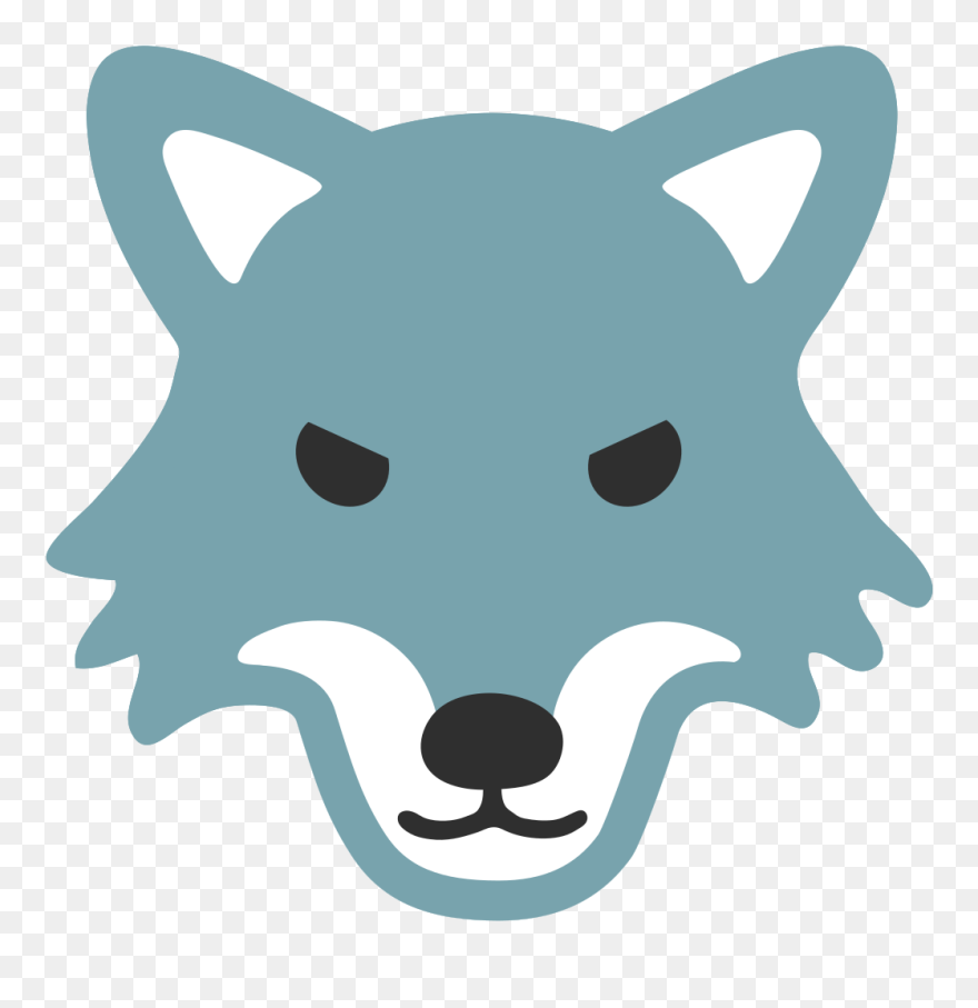 Svg Wolf Face, Wolf Emoji, Clip Art, Wolves - Big Bad Wolf Head - Png Download