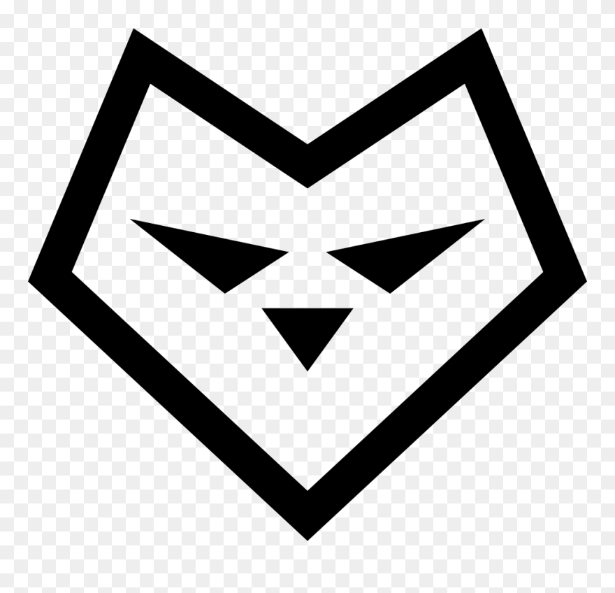 Heart Shaped Wolf Face - Transparent Wolf Head Icon Clipart
