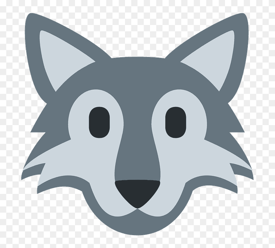 Wolf Emoji Clipart - Wolf Emoji Transparent Background - Png Download