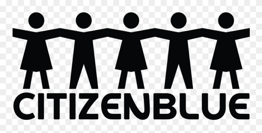 Citizenblue Logo Vertmono - Illustration Clipart