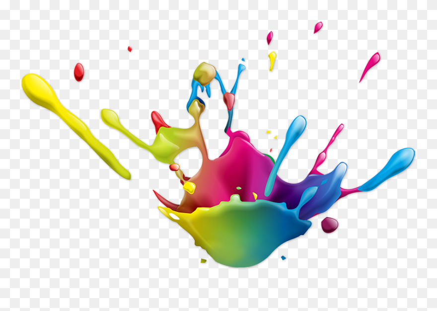 Spash Of Colour - 3d Paint Splash Vector Clipart