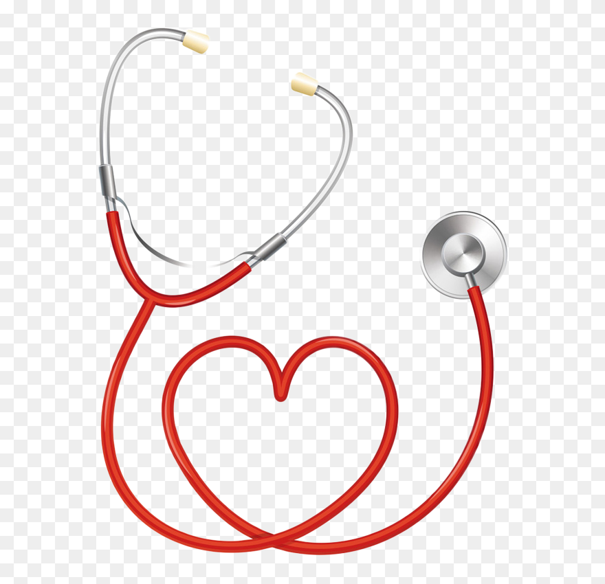 Stethoscope Heart Medicine Pulse - Heart Stethoscope Png Clipart