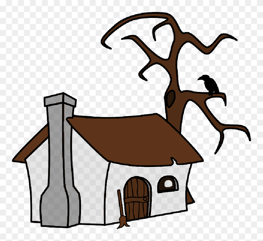 Witch House Clipart Banner Library Library Free Pictures - Cottage Clip Art - Png Download