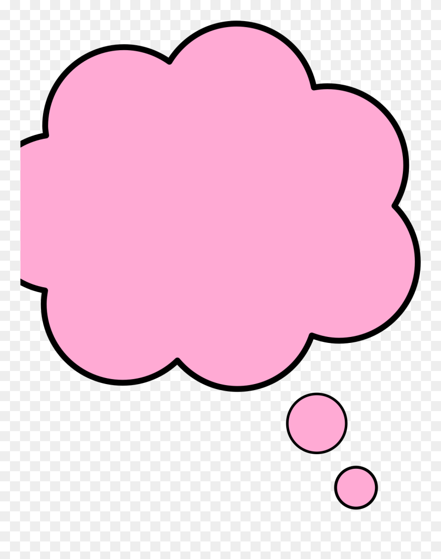 Thought Bubble Pink Svg Clip Arts - Clipart Pink Thought Bubble - Png Download
