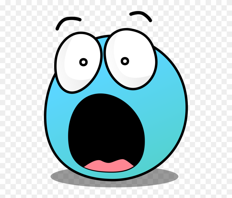 Smiley,area,facial Expression - Scared Face Clipart Black And White - Png Download