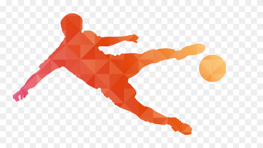 Black And White Sketch Of Playing Football Clipart