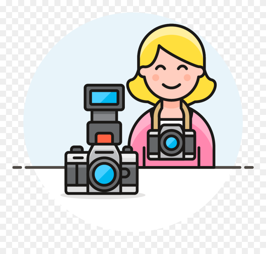 Female Photographer Clipart Transparent - Png Download