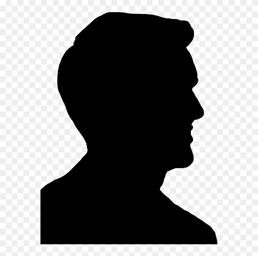 Silhouette Female Photography Clip Art - Silhouette Of Man Head - Png Download